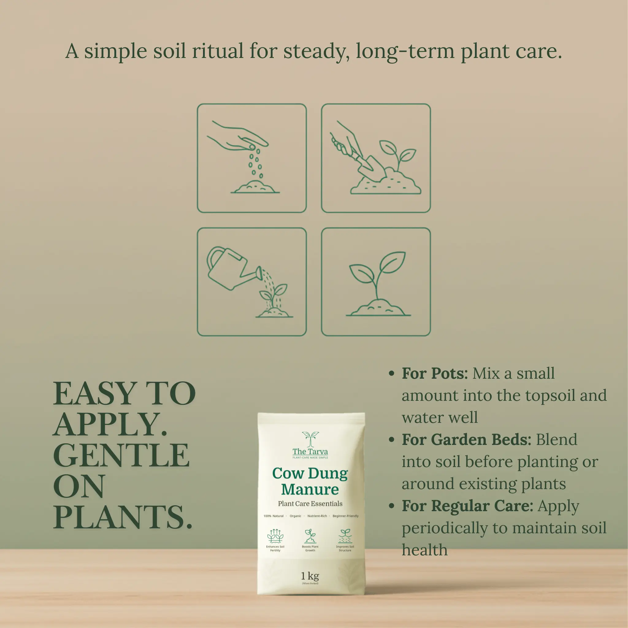 cow dung manure_the tarva_ 1kg , 5kg , 2kg , 10kg